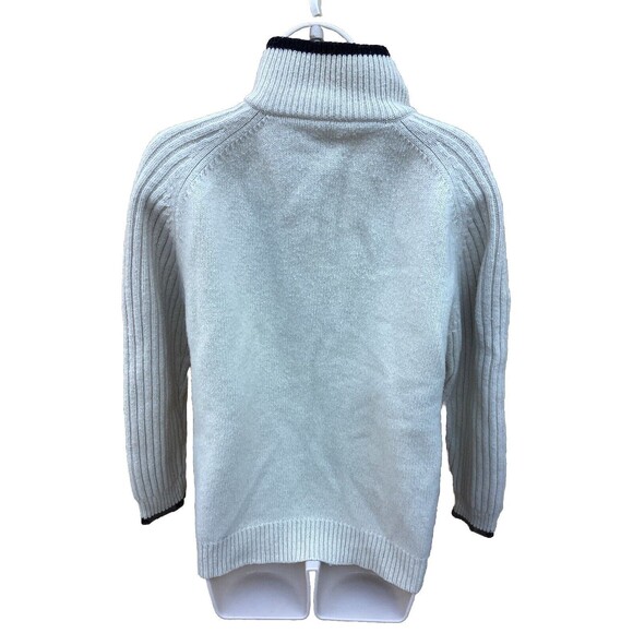 Roots Winter Edition Cream Blue Snowflake Sweater Women's Large 100% Lambs Wool - Picture 6 of 8